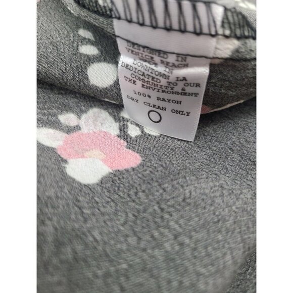 New Flynn Skye Rose Cluster Tyra Maxi Dress Womens Small High Neck Halter Slits - Picture 7 of 7